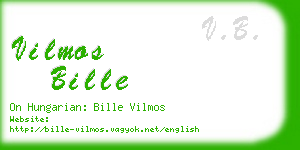 vilmos bille business card